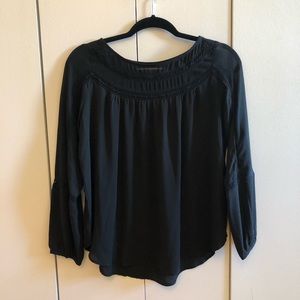 LOFT Black Lacy Blouse